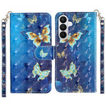 For Samsung Galaxy A37 5G Wallet Case 3D Pattern Printed Leather Phone Cover with Strap