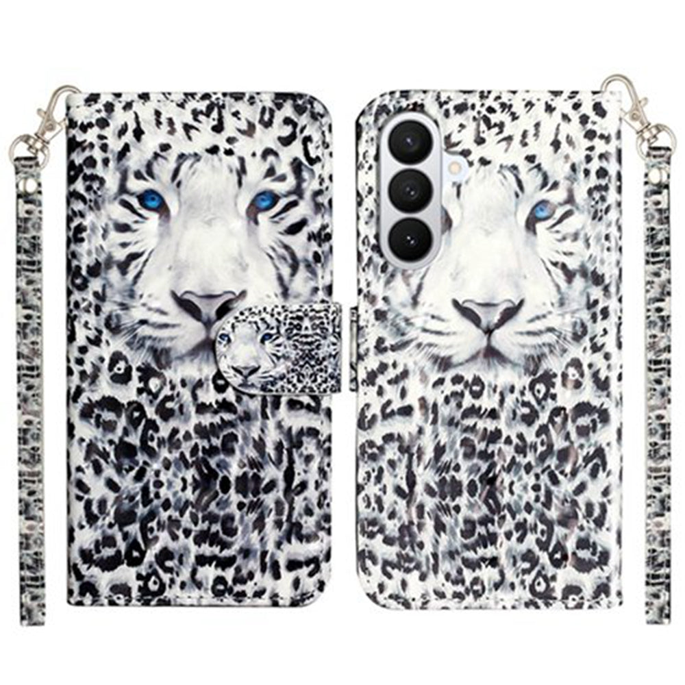 For Samsung Galaxy A37 5G Wallet Case 3D Pattern Printed Leather Phone Cover with Strap