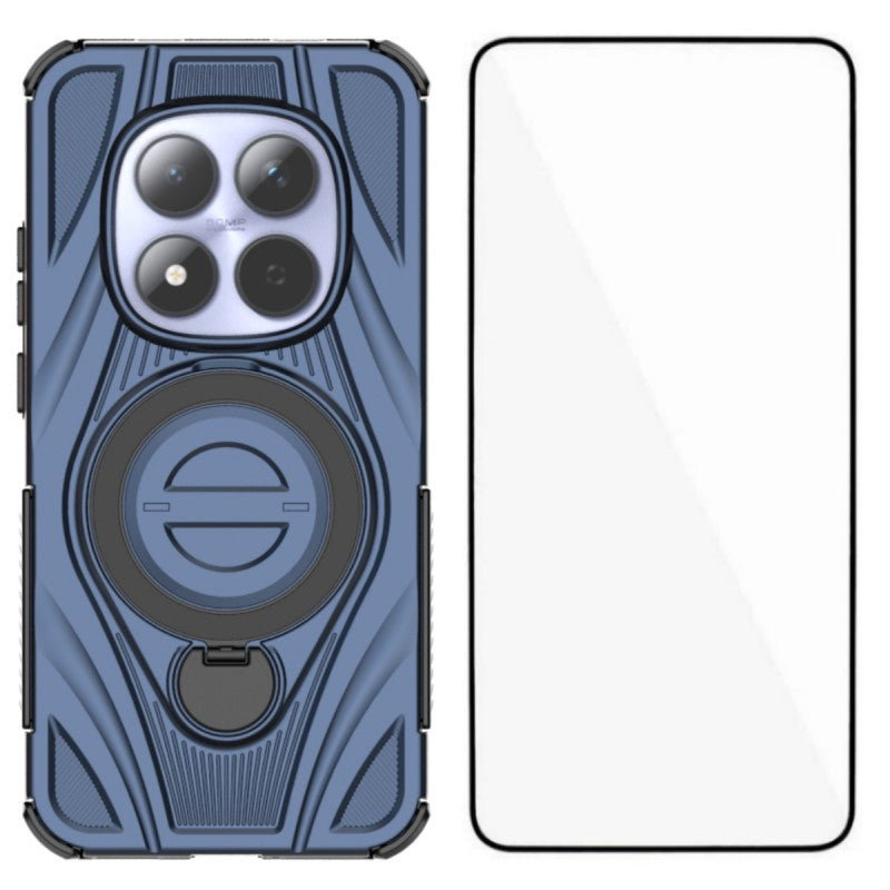 WANLONFENG For Xiaomi Redmi Note 15 Pro 5G (Global)  XH Series Kickstand Case with Screen Film, Drop Proof PC TPU Phone Cover