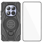 WANLONFENG For Xiaomi Redmi Note 15 Pro 5G (Global)  XH Series Kickstand Case with Screen Film, Drop Proof PC TPU Phone Cover
