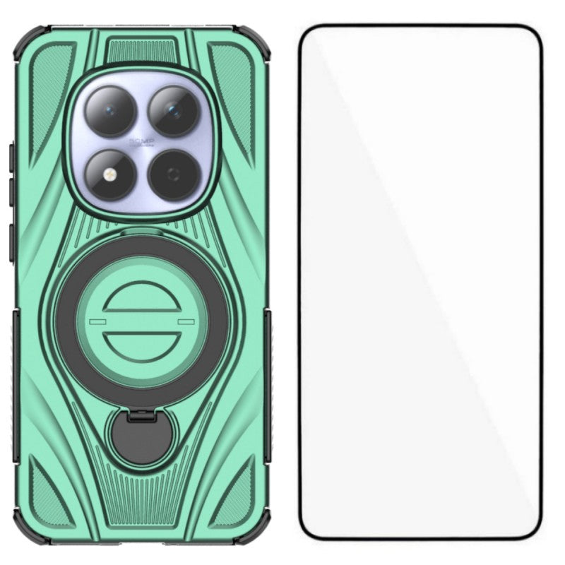 WANLONFENG For Xiaomi Redmi Note 15 Pro 5G (Global)  XH Series Kickstand Case with Screen Film, Drop Proof PC TPU Phone Cover