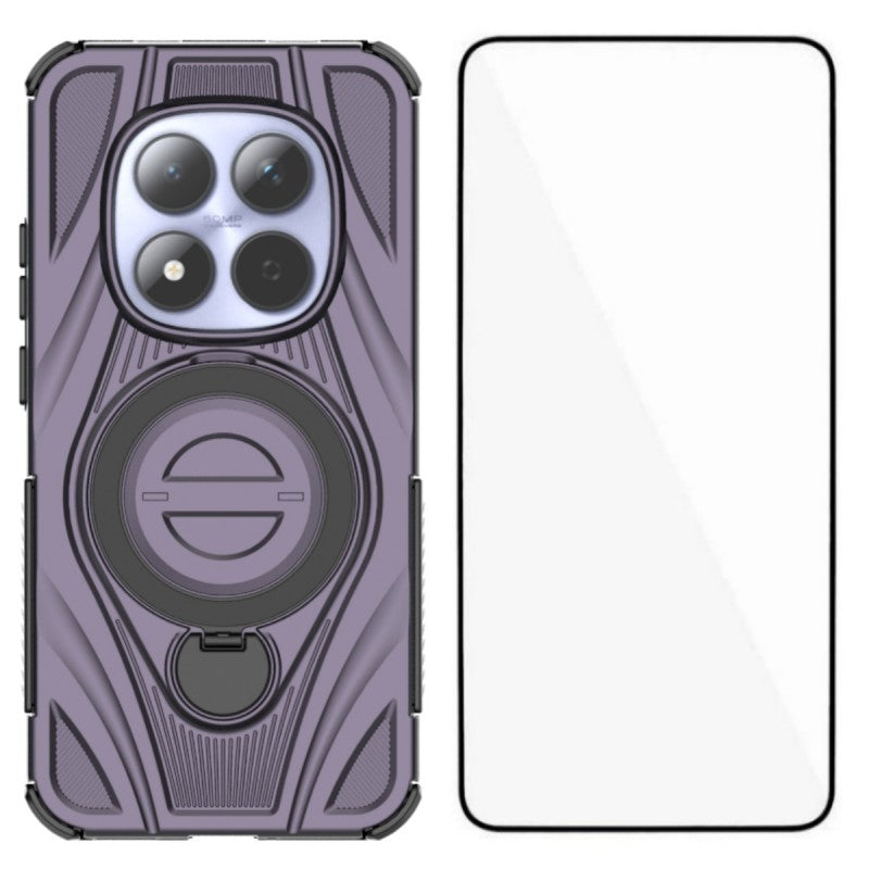 WANLONFENG For Xiaomi Redmi Note 15 Pro 5G (Global)  XH Series Kickstand Case with Screen Film, Drop Proof PC TPU Phone Cover