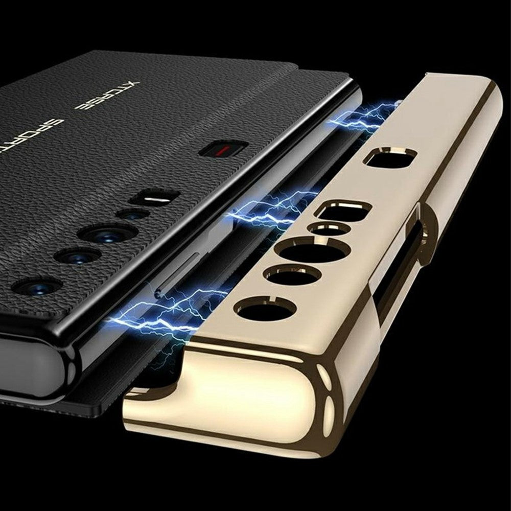 GKK For Huawei Mate Xs Magnetic Flip Leather Case with Detachable Snap Handle Phone Stand Cover
