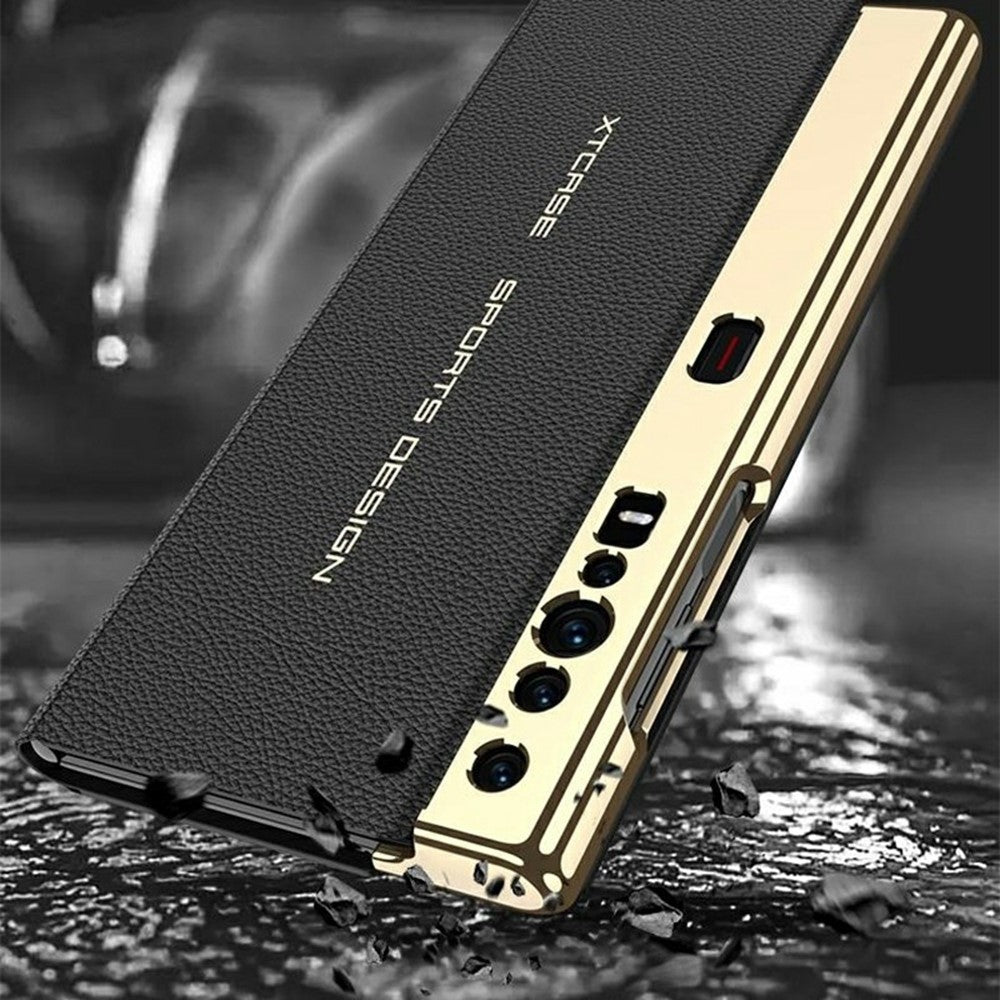 GKK For Huawei Mate Xs Magnetic Flip Leather Case with Detachable Snap Handle Phone Stand Cover