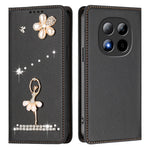 For Xiaomi Redmi Note 15 Pro 5G (Global) Leather Case RFID Blocking Wallet Stand Rhinestones Ballet Dancer Flip Phone Cover