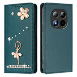 For Xiaomi Redmi Note 15 Pro 5G (Global) Leather Case RFID Blocking Wallet Stand Rhinestones Ballet Dancer Flip Phone Cover