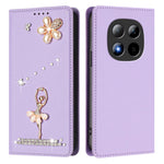 For Xiaomi Redmi Note 15 Pro 5G (Global) Leather Case RFID Blocking Wallet Stand Rhinestones Ballet Dancer Flip Phone Cover