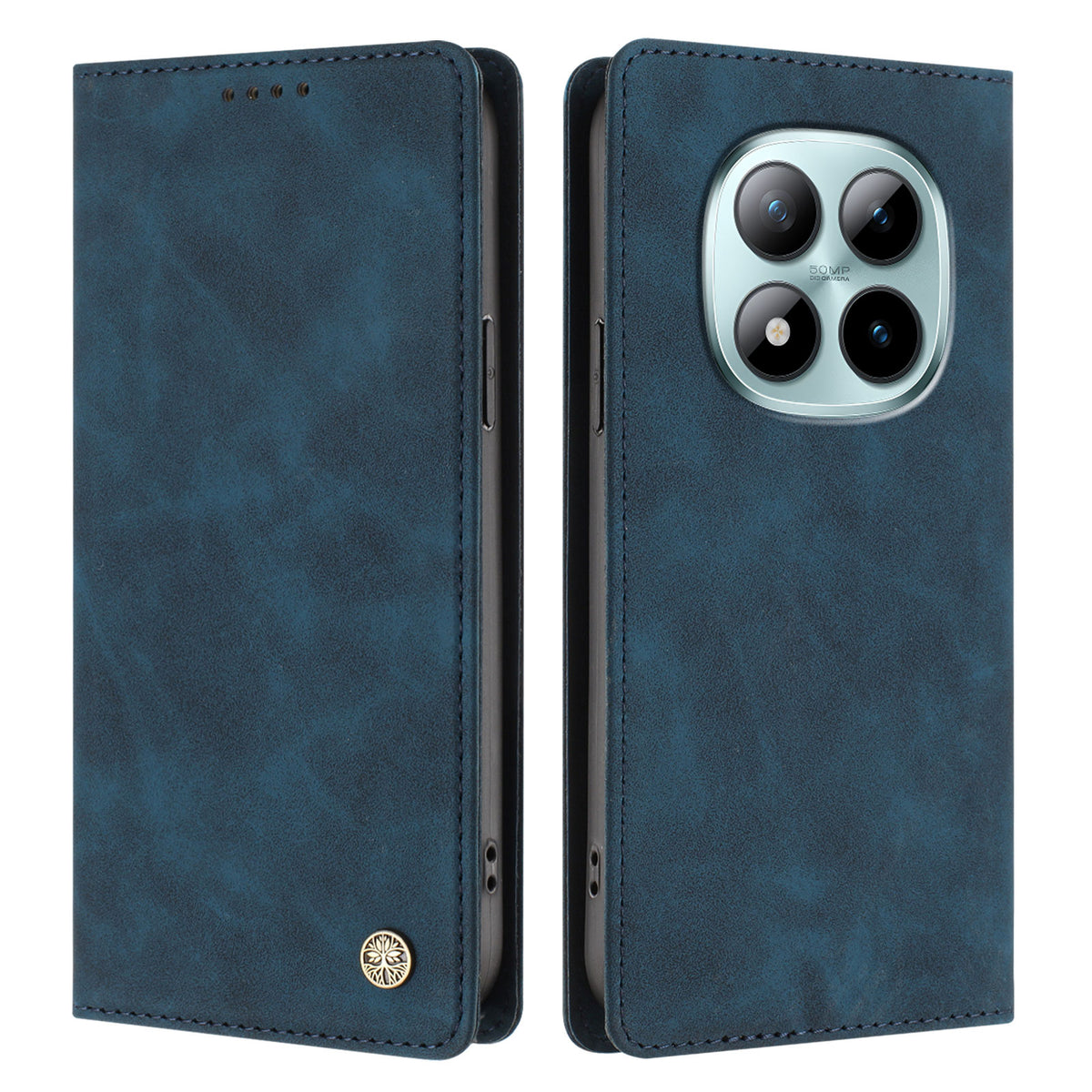 Xiaomi Poco M8 Pro 5G / Xiaomi Redmi Note 15 Pro+ 5G (Global) Fodral HX RFID-blockerande plånboksfodral i läder med fällbart lock till mobilen