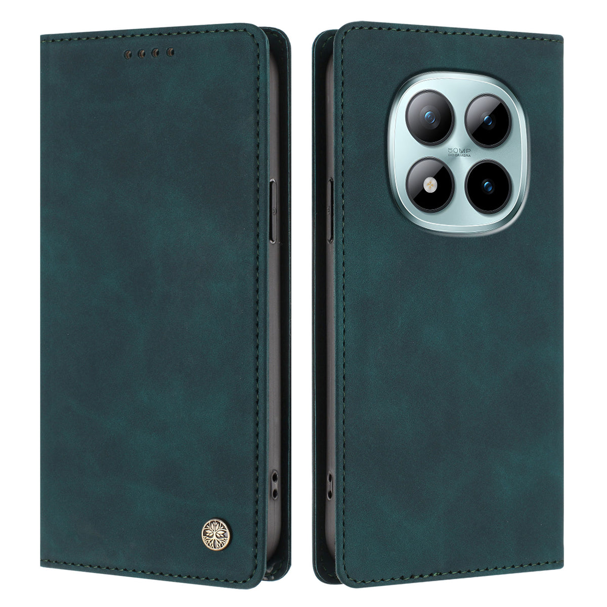 Xiaomi Poco M8 Pro 5G / Xiaomi Redmi Note 15 Pro+ 5G (Global) Fodral HX RFID-blockerande plånboksfodral i läder med fällbart lock till mobilen