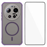 WANLONFENG For Xiaomi 17 Ultra 5G Magnetic Case with Screen Film  FD Series Skin Touch TPU + PC Phone Back Cover