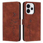 For Oppo Reno15 F 5G Stand Case PU Leather Phone Cover Imprinted Heart Pattern