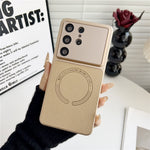 Samsung Galaxy S24 Ultra-skal med precisa utskärningar, texturerat PU-läder, belagt med PC + TPU-fodral