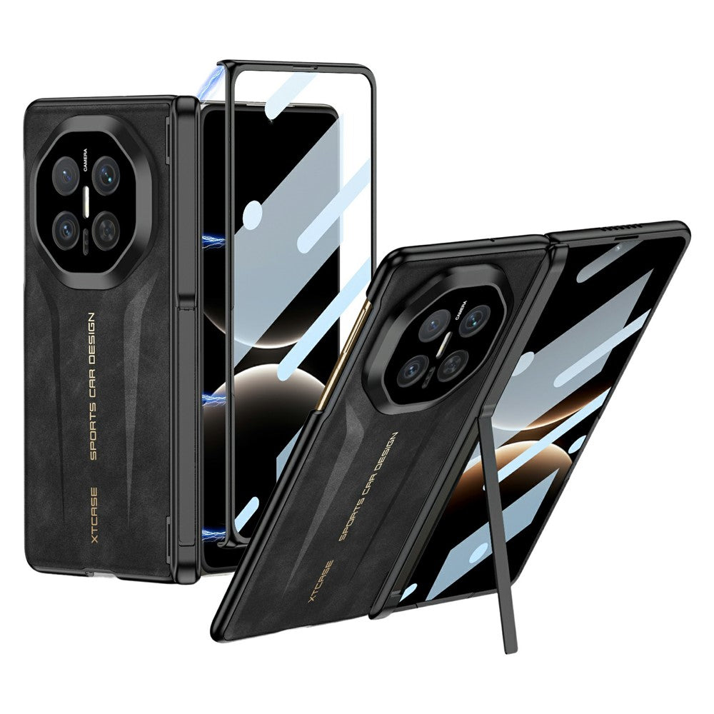 GKK Skal till Huawei Mate X7 i härdat glas med magnetiskt gångjärnsskydd i PC PU-läder och stöd i legering