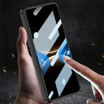 GKK For Huawei Mate X7 Case Magnetic Hinge Protection PC PU Leather Tempered Glass Phone Cover with Alloy Kickstand