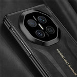 GKK For Huawei Mate X7 Case Magnetic Hinge Protection PC PU Leather Tempered Glass Phone Cover with Alloy Kickstand