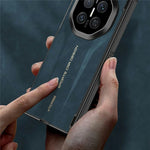 GKK For Huawei Mate X7 Case Magnetic Hinge Protection PC PU Leather Tempered Glass Phone Cover with Alloy Kickstand