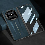 GKK For Huawei Mate X7 Case Magnetic Hinge Protection PC PU Leather Tempered Glass Phone Cover with Alloy Kickstand