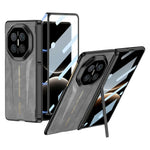 GKK For Huawei Mate X7 Case Magnetic Hinge Protection PC PU Leather Tempered Glass Phone Cover with Alloy Kickstand