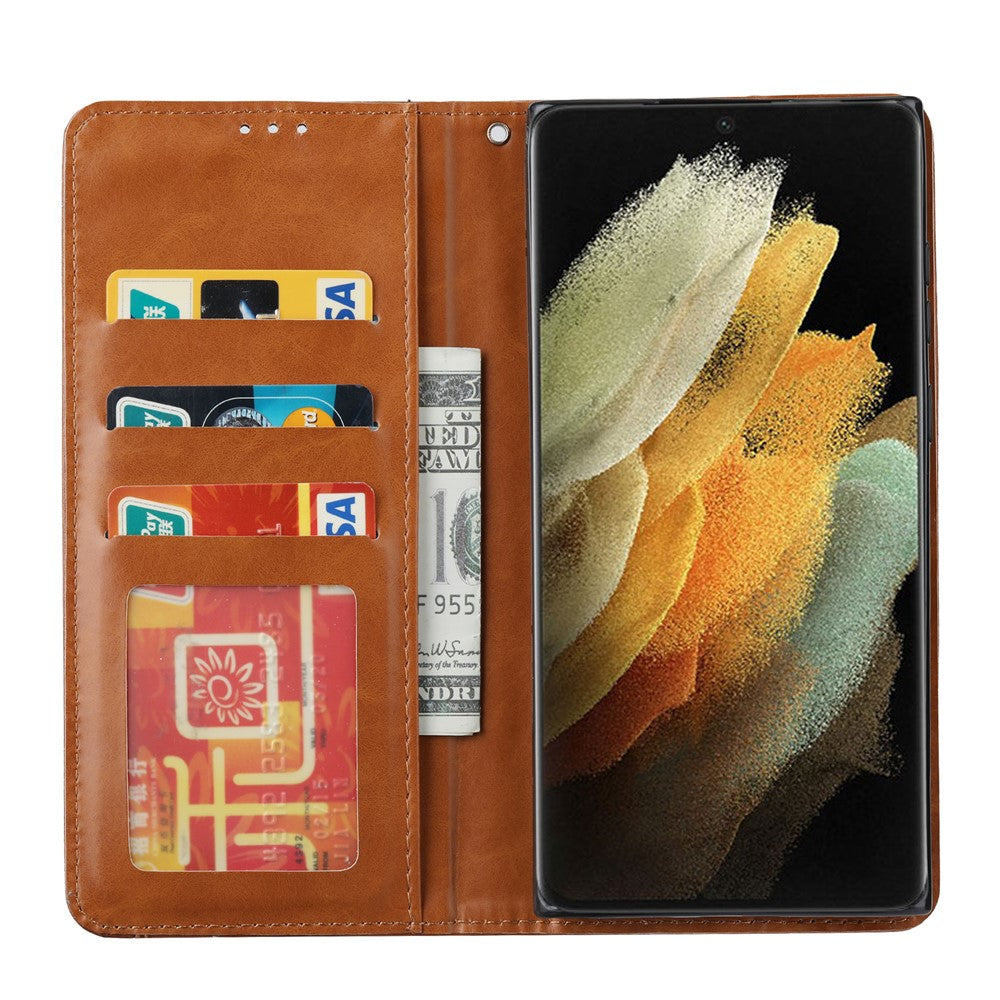For Samsung Galaxy S26 Ultra Cell Phone Case Magnetic Closing PU Leather Stand Cover