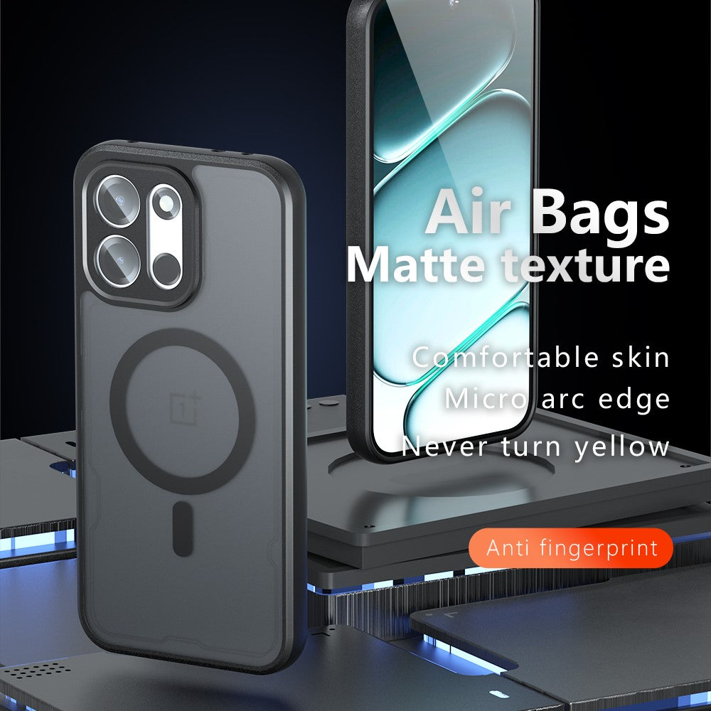 Magnetiskt skal för OnePlus Nord CE6 5G / Nord 6 5G / Turbo 6V 5G / Turbo 6 5G TPU + PC matt hud pekskärm mobilskal
