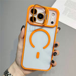 For iPhone 18 Pro / 17 Pro Case Compatible with MagSafe TPU Acrylic Phone Cover with Lens Frame Kickstand / Lens Film