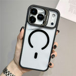 For iPhone 18 Pro / 17 Pro Case Compatible with MagSafe TPU Acrylic Phone Cover with Lens Frame Kickstand / Lens Film
