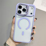 For iPhone 18 Pro / 17 Pro Case Compatible with MagSafe TPU Acrylic Phone Cover with Lens Frame Kickstand / Lens Film