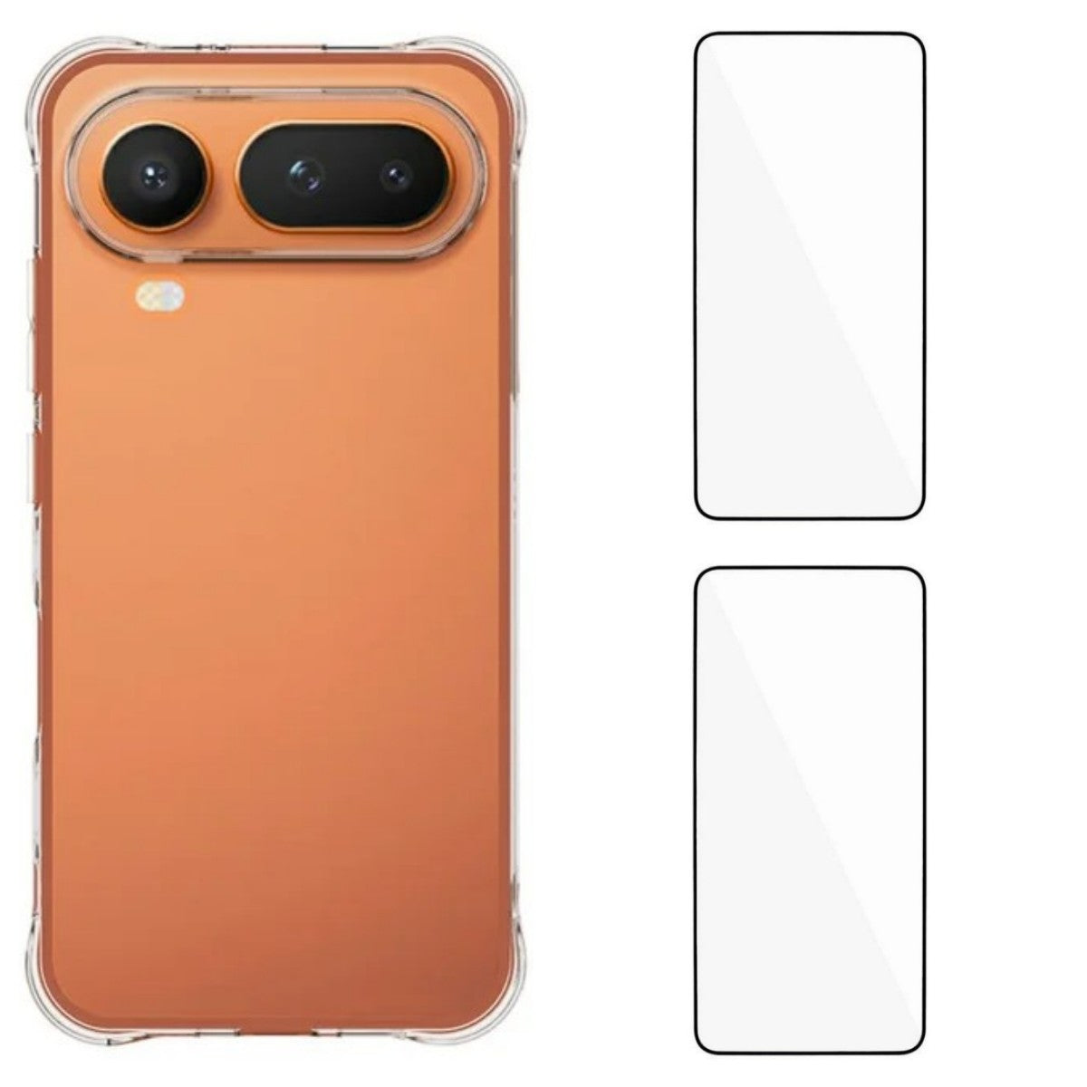 WANLONFENG For Honor Magic8 Pro Air 5G TPU Case  WL2 Series 2.0mm Phone Cover with 2Pcs Tempered Glass Films