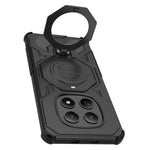 For Xiaomi Redmi Note 15 4G (Global) Magnetic Case Rotating Metal Kickstand Shockproof PC + TPU Phone Back Cover