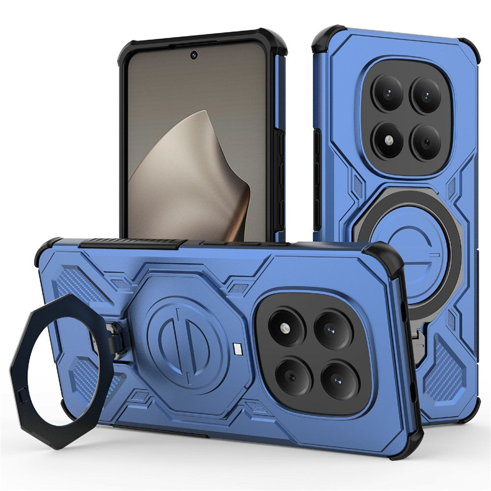 Xiaomi Redmi Note 15 Pro 4G (Global) Magnetiskt Skal Roterande Metallstöd Stötsäkert PC + TPU mobil Baksida