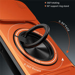 For Motorola Edge 70 5G Magnetic Case Ring Holder Foldable Kickstand TPU PC Phone Cover with Camera Lens Slider