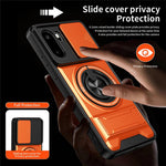 For OnePlus 15R 5G Magnetic Case Ring Holder Foldable Kickstand TPU PC Phone Cover with Camera Lens Slider