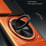 For OnePlus 15R 5G Magnetic Case Ring Holder Foldable Kickstand TPU PC Phone Cover with Camera Lens Slider