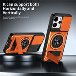 For Oppo Reno15 F 5G Magnetic Case Ring Holder Foldable Kickstand TPU PC Phone Cover with Camera Lens Slider