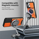 For Oppo Reno15 F 5G Magnetic Case Ring Holder Foldable Kickstand TPU PC Phone Cover with Camera Lens Slider
