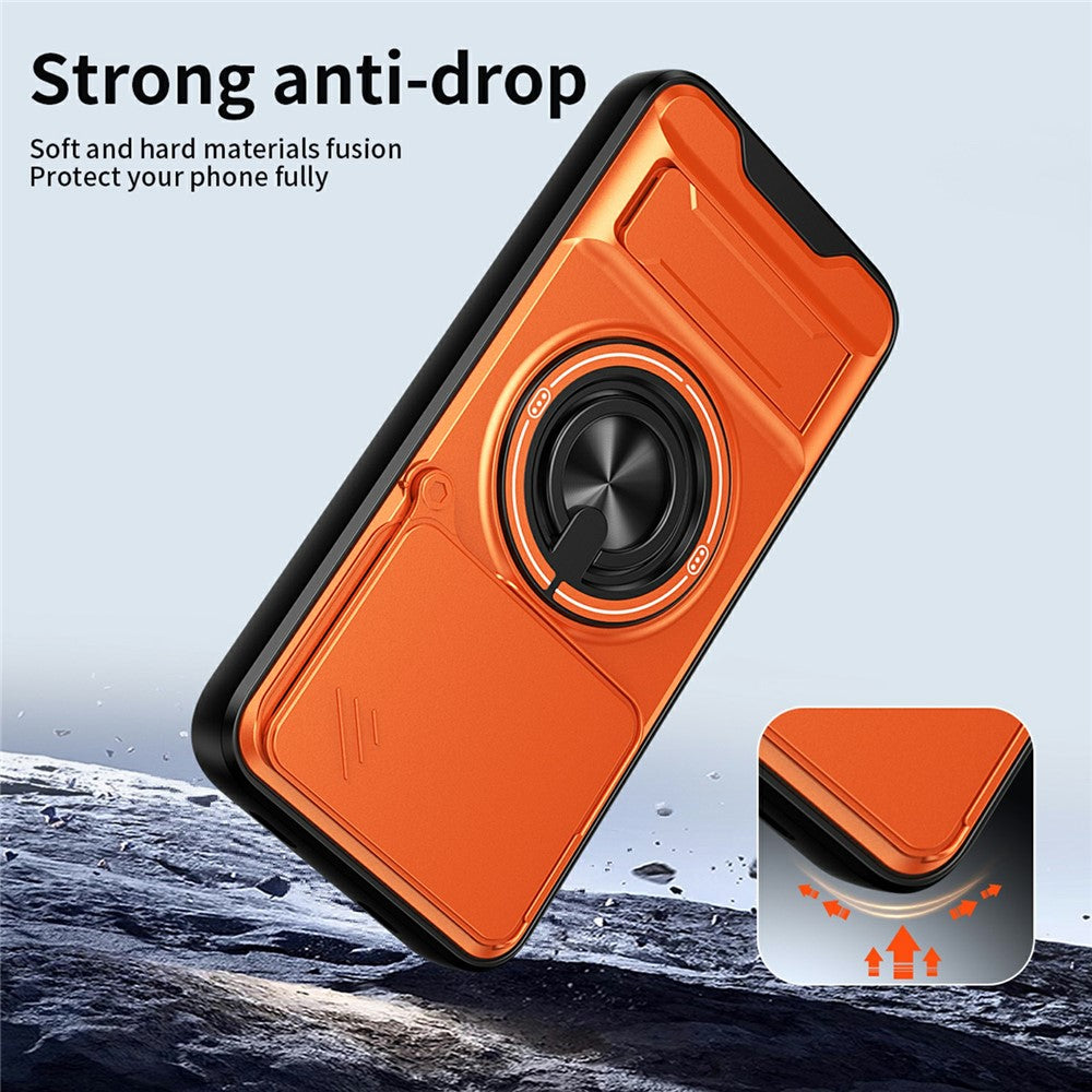 For Xiaomi Redmi Note 15 Pro 5G (Global) Magnetic Case Ring Holder Foldable Kickstand TPU PC Phone Cover with Camera Lens Slider