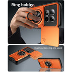 For Xiaomi Redmi Note 15 Pro 5G (Global) Magnetic Case Ring Holder Foldable Kickstand TPU PC Phone Cover with Camera Lens Slider