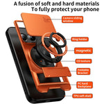 For Xiaomi Redmi Note 15 Pro 5G (Global) Magnetic Case Ring Holder Foldable Kickstand TPU PC Phone Cover with Camera Lens Slider