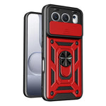 For Honor 500 5G Cover med skydelåg til kamera PC + TPU Telefoncover med støttefod