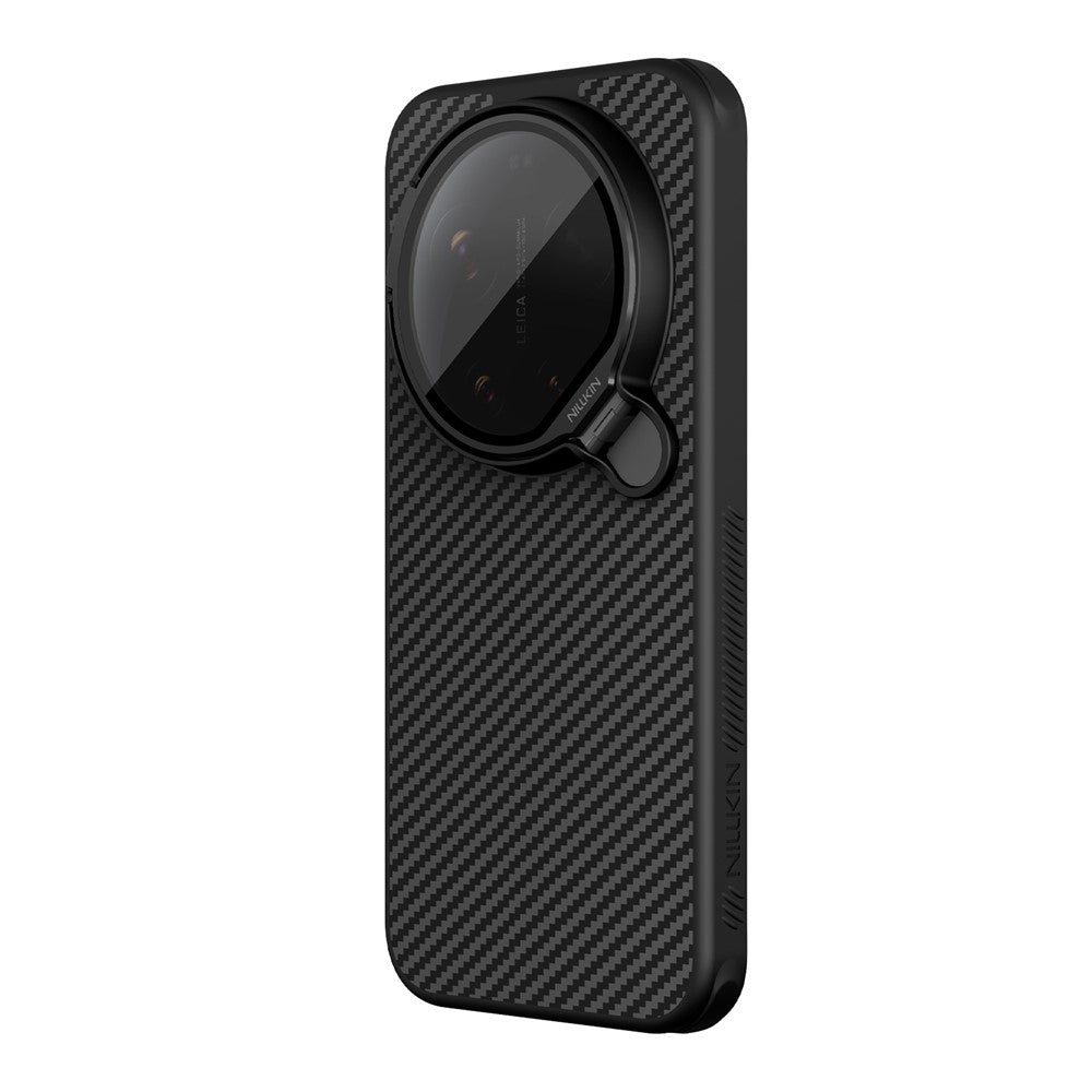 NILLKIN magnetisk cover til Xiaomi 17 Ultra 5G, TPU + aramidfiber, linsebeskyttelse og stativ