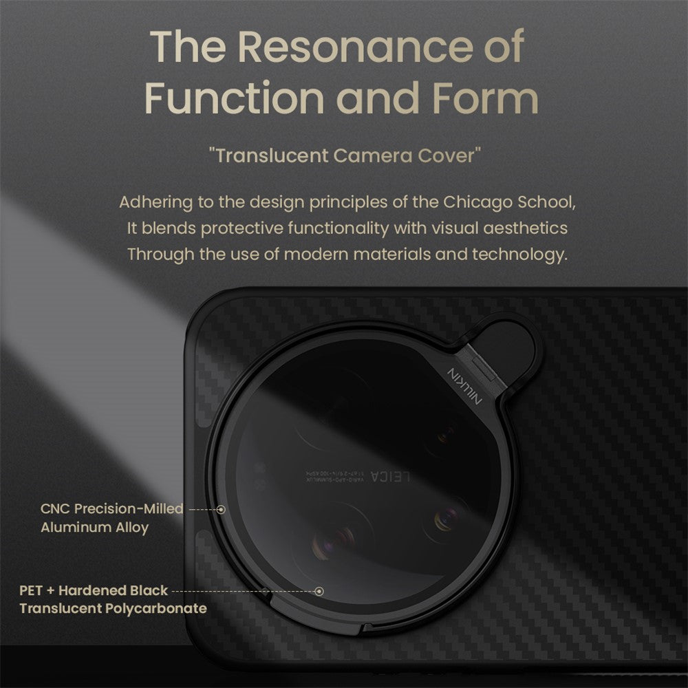 NILLKIN magnetisk cover til Xiaomi 17 Ultra 5G, TPU + aramidfiber, linsebeskyttelse og stativ