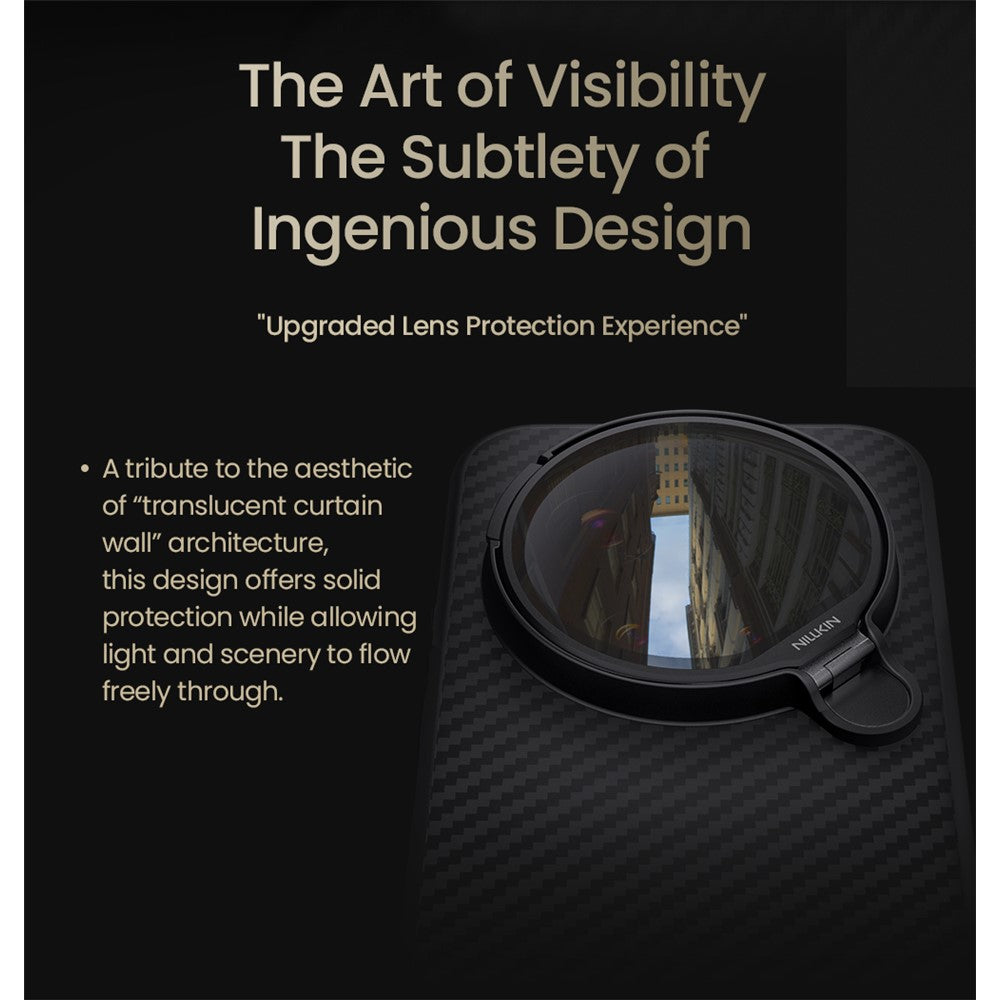 NILLKIN magnetisk cover til Xiaomi 17 Ultra 5G, TPU + aramidfiber, linsebeskyttelse og stativ