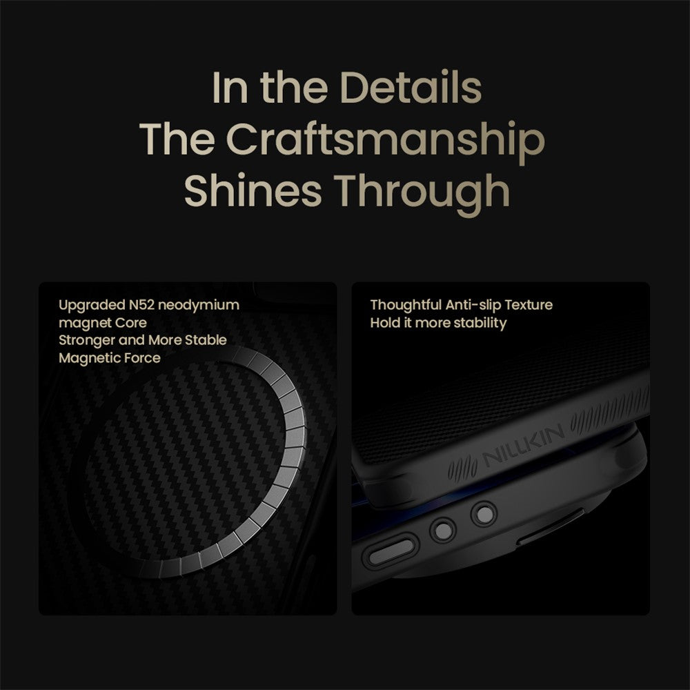 NILLKIN magnetisk cover til Xiaomi 17 Ultra 5G, TPU + aramidfiber, linsebeskyttelse og stativ