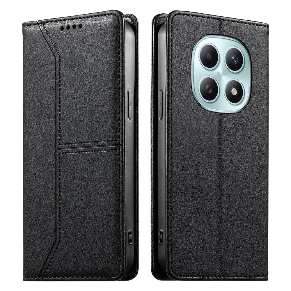 For Xiaomi Redmi Note 15 5G (Global)  /  Poco M8 5G Wallet Stand Case Line Splicing TPU PU Leather Phone Cover