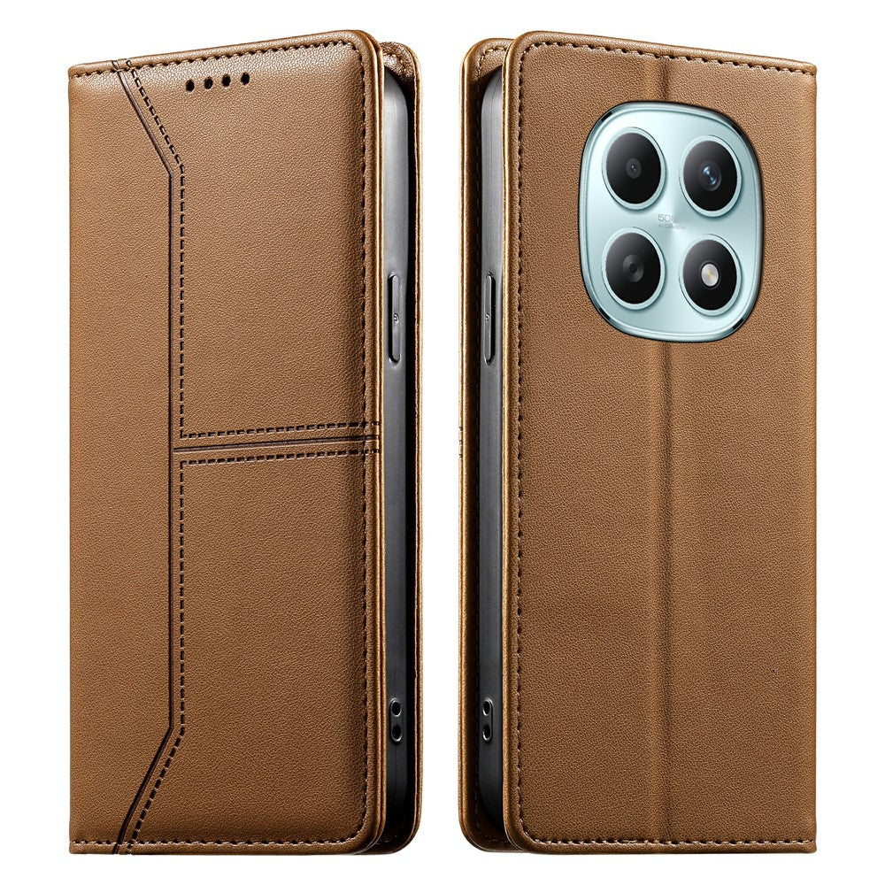 For Xiaomi Redmi Note 15 5G (Global)  /  Poco M8 5G Wallet Stand Case Line Splicing TPU PU Leather Phone Cover