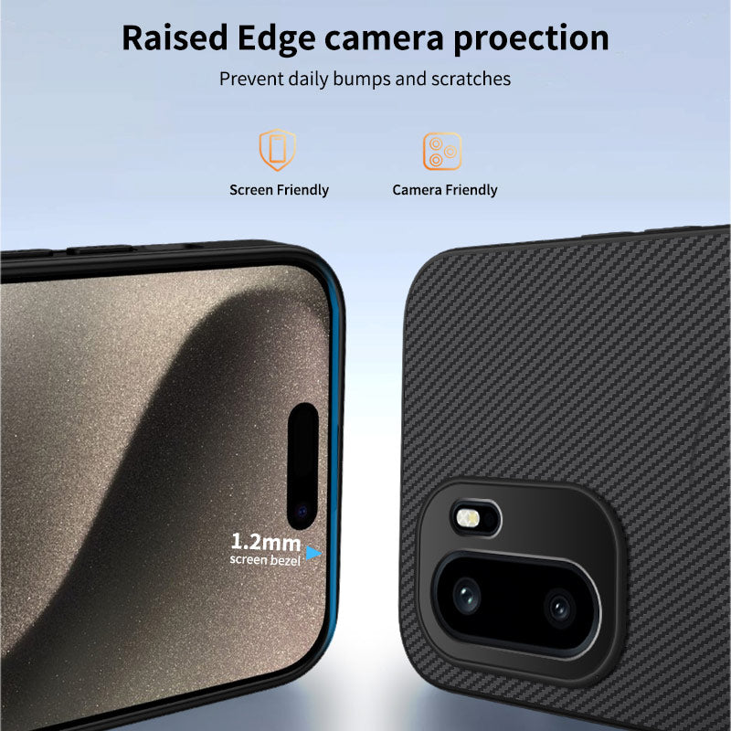 WANLONFENG Magnetiskt skal för OnePlus Ace 6T 5G / OnePlus 15R 5G / OnePlus Ace 6 5G, TQ-serien, kolfiberstruktur, PC TPU, mobilskal