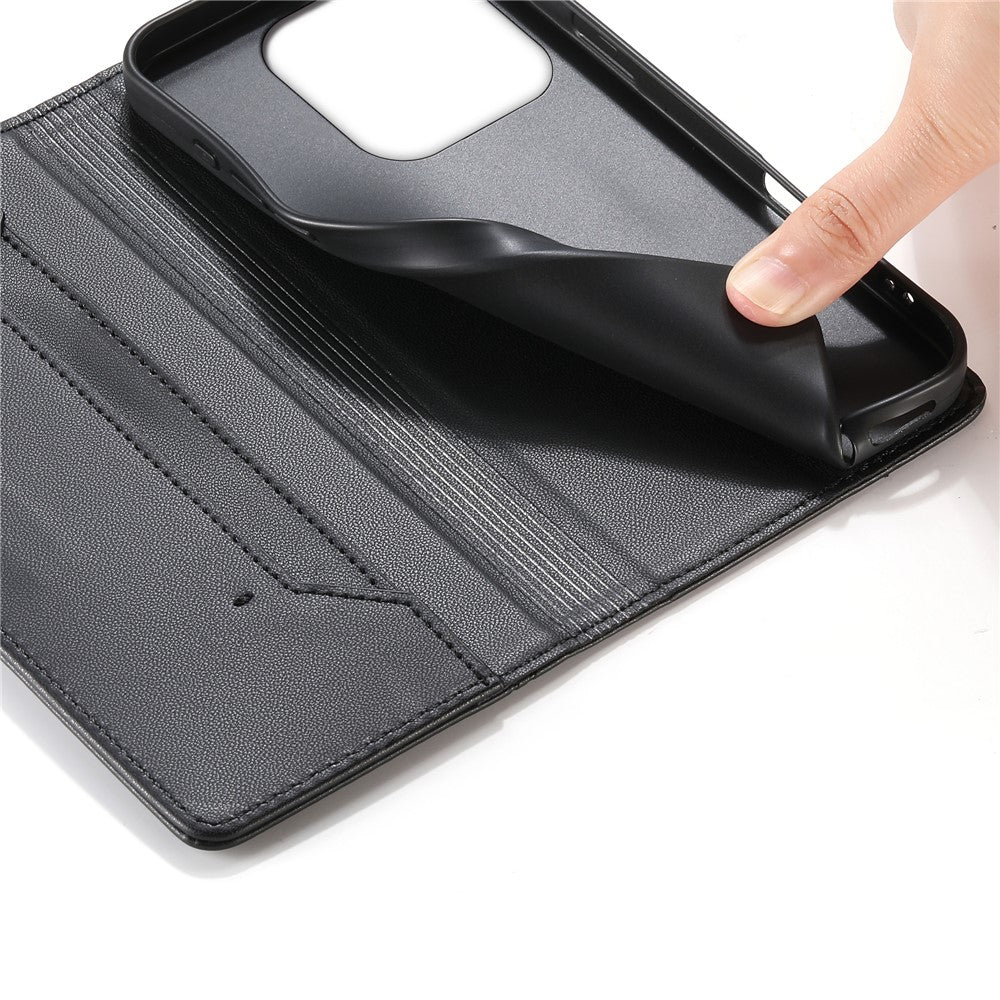 For Xiaomi 17 Wallet Stand Case Line Splicing TPU PU Leather Phone Cover