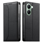 For Xiaomi Poco X7 Pro 5G  /  Redmi Turbo 4 5G Wallet Stand Case Line Splicing TPU PU Leather Phone Cover
