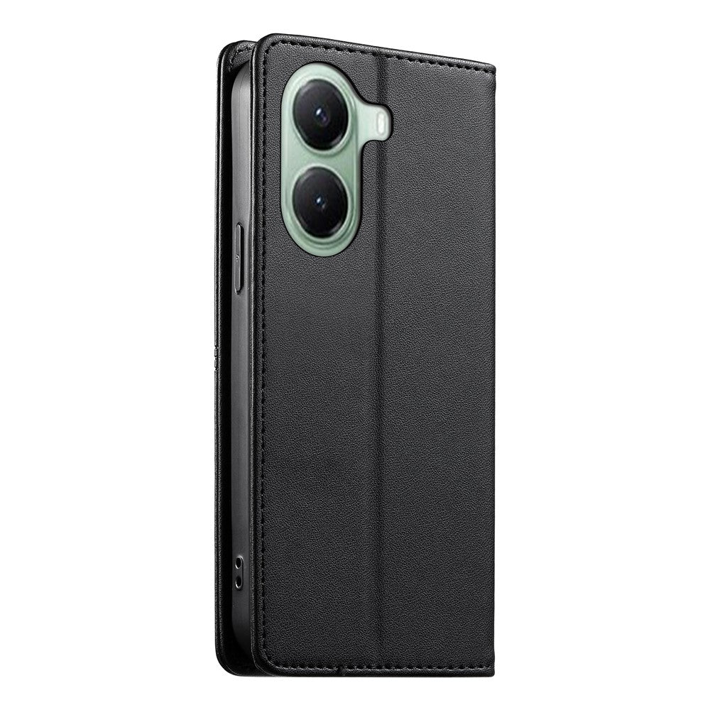 For Xiaomi Poco X7 Pro 5G  /  Redmi Turbo 4 5G Wallet Stand Case Line Splicing TPU PU Leather Phone Cover
