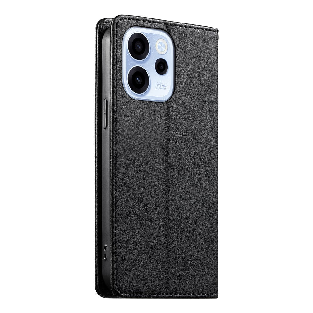 Oppo Reno15 F 5G Plånboksfodral Line Splicing TPU PU-lädermobilskal